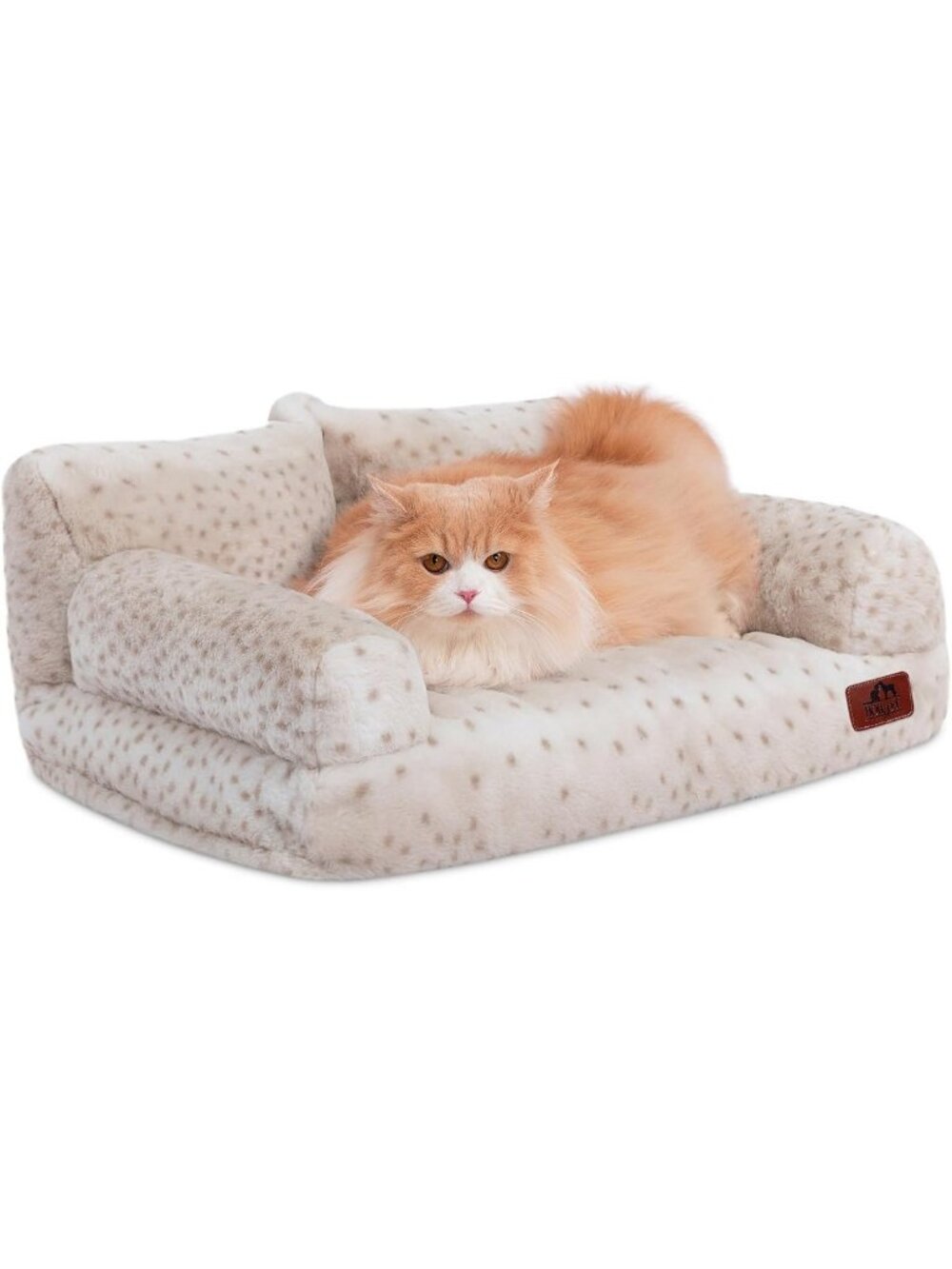 Cozy Small Dog & Large Cat Bed - Plush Puppy Couch for Pets up to 25 lbs